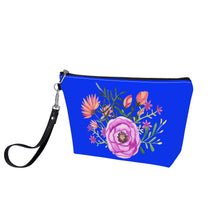 Load image into Gallery viewer, Ti Amo I love you - Exclusive Brand  - Blue Blue Eyes - Floral - Sling Cosmetic Bag
