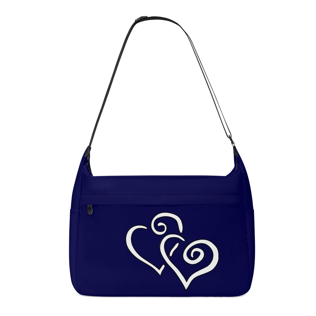 Ti Amo I love you - Exclusive Brand - Stratos - Double White Heart - Journey Computer Shoulder Bag