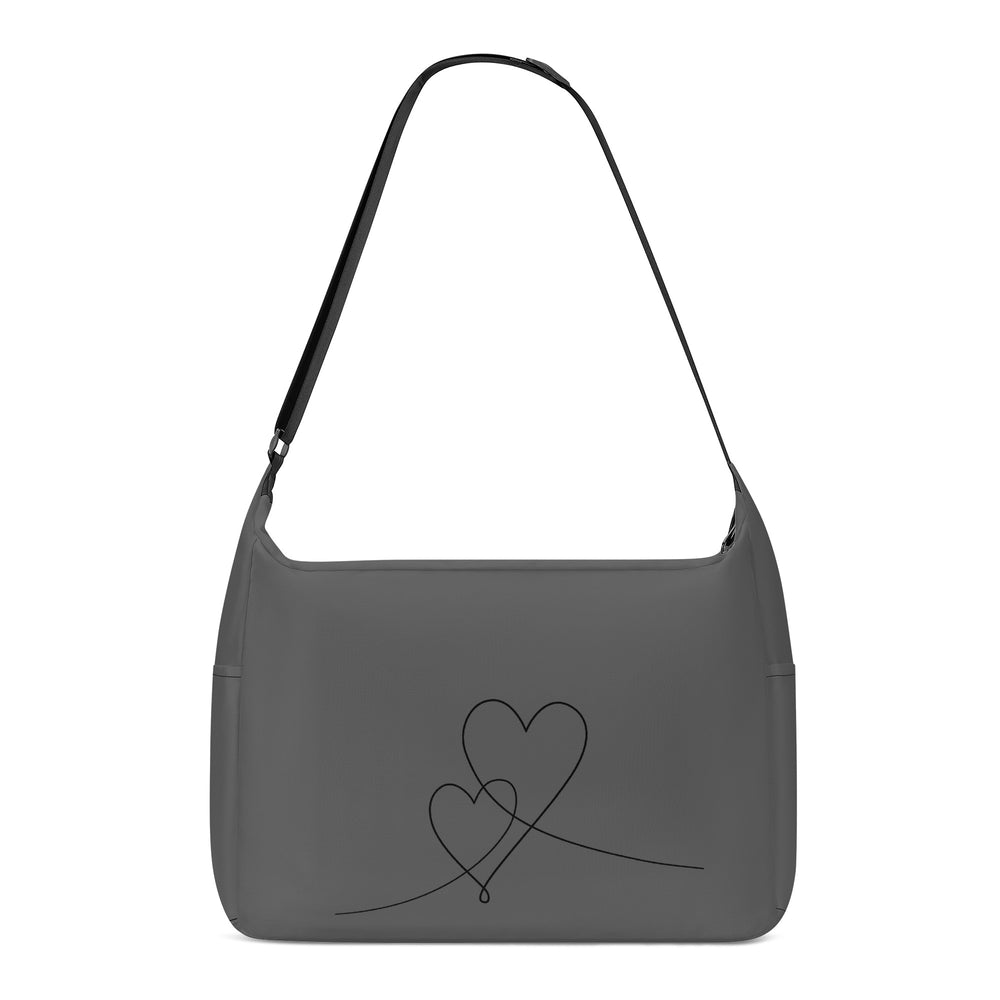 Ti Amo I love you - Exclusive Brand - Davy's Grey - Double Script Heart - Journey Computer Shoulder Bag