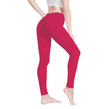 Load image into Gallery viewer, Ti Amo I love you - Exclusive Brand  - Cerise Red 2 - Angry Fish - Womens/ Teen Girls  / Womens Plus Size  - Yoga Leggings - Sizes XS-3XL
