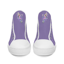 Load image into Gallery viewer, Ti Amo I love you - Exclusive Brand - High-Top Canvas Shoes - White Soles
