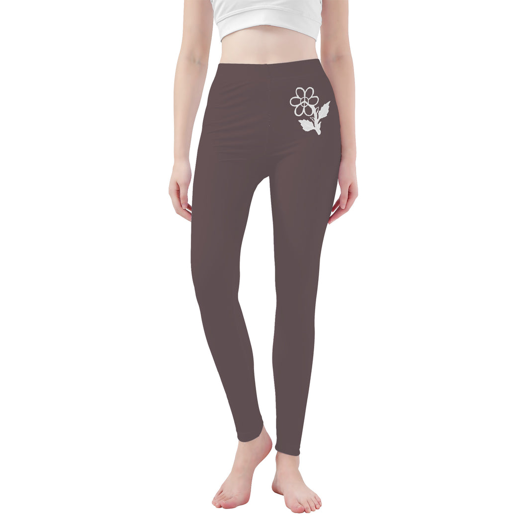 Ti Amo I love you - Exclusive Brand  - Zambezi - White Daisy -  Yoga Leggings