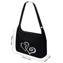 Load image into Gallery viewer, Ti Amo I love you - Exclusive Brand - Lights Out -  Double White Heart - Journey Computer Shoulder Bag
