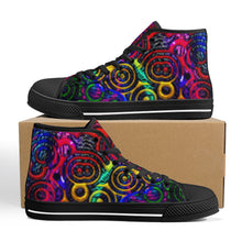 Load image into Gallery viewer, Ti Amo I love you - Exclusive Brand - High-Top Canvas Shoes - Black Soles
