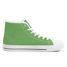 Load image into Gallery viewer, Ti Amo I love you  - Exclusive Brand - Dusty Green -  Unisex High -Top Canvas Shoes - White Soles
