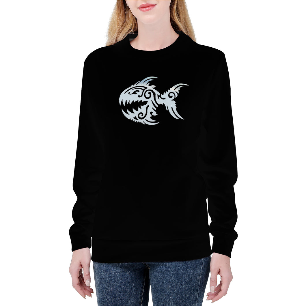 Ti Amo I love you - Exclusive Brand  - Black - Angry Fish - Women's Sweatshirt