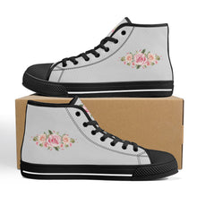 Load image into Gallery viewer, Ti Amo I love you - Exclusive Brand - High-Top Canvavs Shoes - Black Soles
