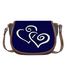 Load image into Gallery viewer, Ti Amo I love you - Exclusive Brand - Stratos - Double White Heart - Saddle Bag
