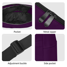 Load image into Gallery viewer, Ti Amo I love you - Exclusive Brand - Dark Egglant  Purple - Double Script Heart - Journey Computer Shoulder Bag
