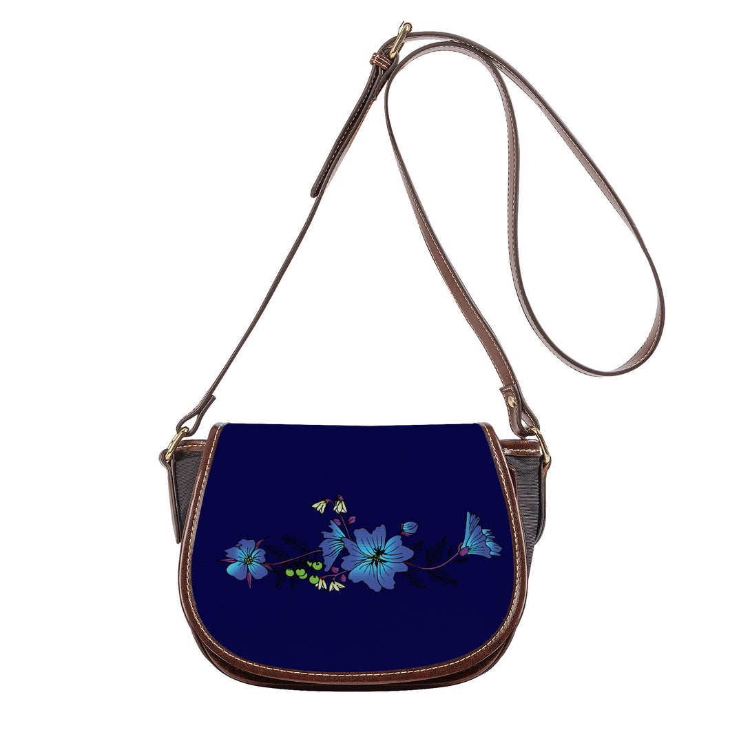 Ti Amo I love you - Exclusive Brand - Stratos - Blue Floral - Saddle Bag