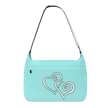 Load image into Gallery viewer, Ti Amo I love you - Exclusive Brand - Ice Cold - Double White Heart - Journey Computer Shoulder Bag
