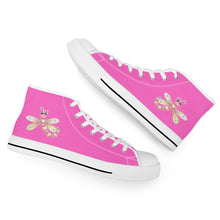 Load image into Gallery viewer, Ti Amo I love you - Exclusive Brand - High-Top Canvas Shoes - White Soles
