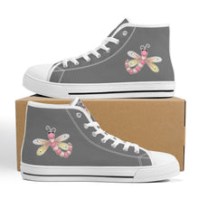 Load image into Gallery viewer, Ti Amo I love you - Exclusive Brand - High-Top Canvas Shoes - White Soles
