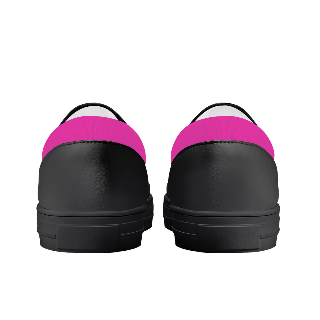 Ti Amo I love you - Exclusive Brand - Frostbite - Double Black Heart - Kids Slip-on shoes - Black Soles