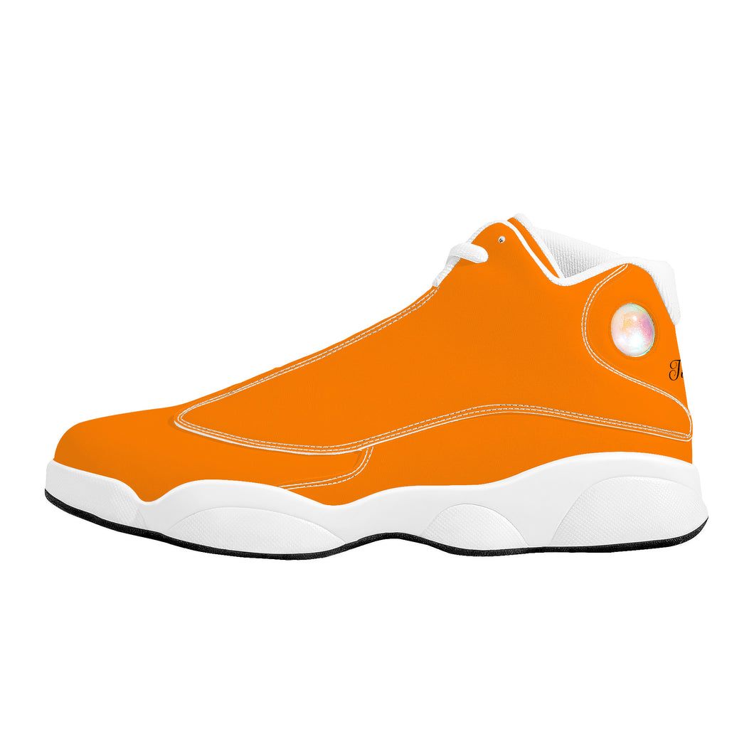 Ti Amo I love you - Exclusive Brand  - Amber Orange - Mens / Womens - Unisex  Basketball Shoes - White Laces