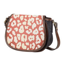 Load image into Gallery viewer, Ti Amo I love you - Exclusive Brand - Copperfiled, Japonica, &amp; Linen Animal Pattern Saddle Bag
