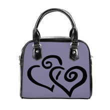 Load image into Gallery viewer, Ti Amo I love you - Exclusive Brand - Manatee - Double Black Heart -  Shoulder Handbag
