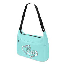 Load image into Gallery viewer, Ti Amo I love you - Exclusive Brand - Ice Cold - Double White Heart - Journey Computer Shoulder Bag
