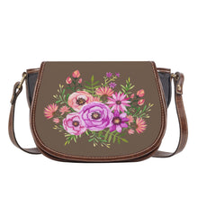 Load image into Gallery viewer, Ti Amo I love you - Exclusive Brand - Medium Tundra - Floral Bouquet - Saddle Bag
