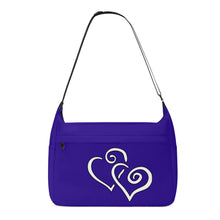 Load image into Gallery viewer, Ti Amo I love you - Exclusive Brand  - Blue Gem - Double White Heart - Journey Computer Shoulder Bag
