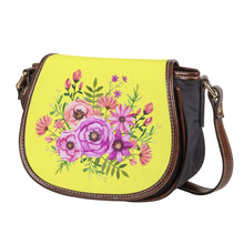 Load image into Gallery viewer, Ti Amo I love you - Exclusive Brand - Laser Lemon - Floral Bouquet - Saddle Bag
