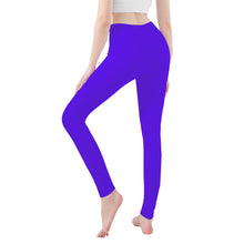 Load image into Gallery viewer, Ti Amo I love you - Exclusive Brand  - Dark Purple - Angry Fish -  Womens / Teen Girls  / Womens Plus Size  - Yoga Leggings - Sizes XS-3XL
