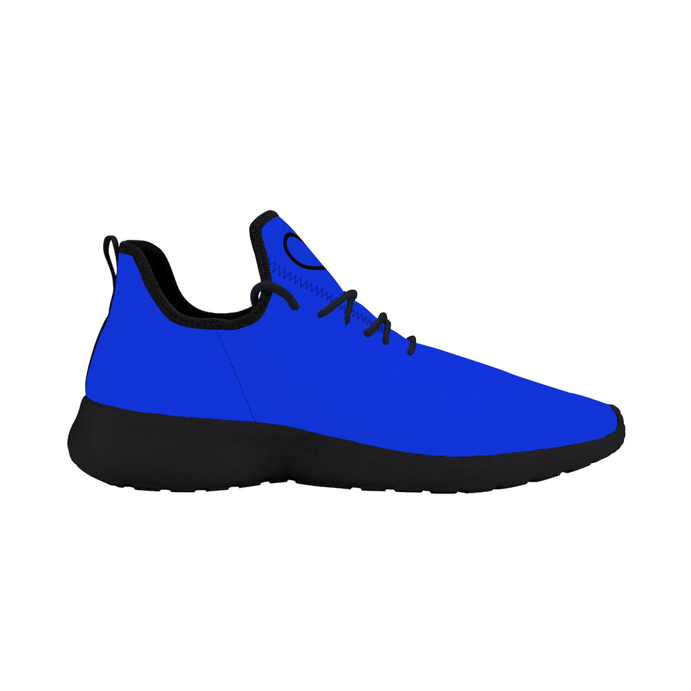 Ti Amo I love you - Exclusive Brand  - Blue Blue Eyes - Double Black Heart - Lightweight Mesh Knit Sneaker - Black Soles