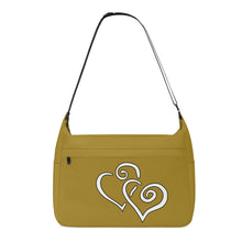 Load image into Gallery viewer, Ti Amo I love you - Exclusive Brand  - Luxor Gold - Double White Heart - Journey Computer Shoulder Bag
