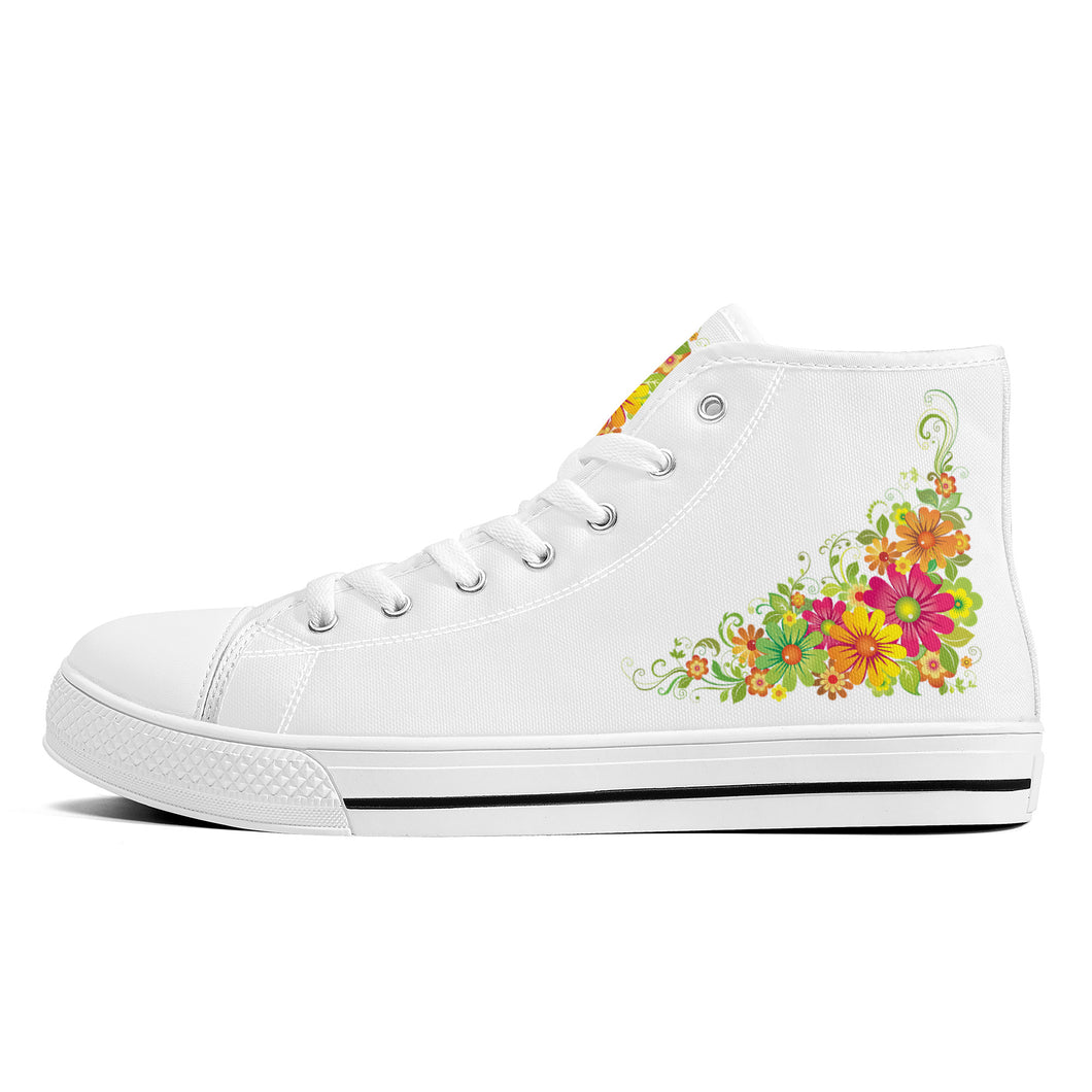 Ti Amo I love you - Exclusive Brand  - High-Top Canvas Shoes - White Soles