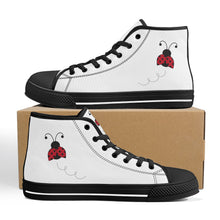 Load image into Gallery viewer, Ti Amo I love you - Exclusive Brand - Ladybug - High-Top Canvas Shoes - Black Soles
