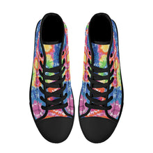 Load image into Gallery viewer, Ti Amo I love you - Exclusive Brand - Tie-Dye- High-Top Canvas Shoes - Black Soles
