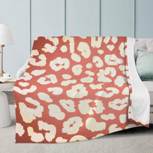 Load image into Gallery viewer, Ti Amo I love you- Exclusive Brand  - Copperfield, Japonica, &amp; Linen Animal Print -  Micro Fleece Blankets
