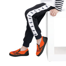 Load image into Gallery viewer, Ti Amo I love you - Exclusive Brand - Orange - Skeleton Hands with Heart - Kids Slip-on shoes - Black Soles
