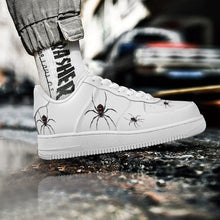 Load image into Gallery viewer, Ti Amo I love you - Exclusive Brand - White - Lots of Spiders - Mens / Womens -  Low Top Unisex Sneakers
