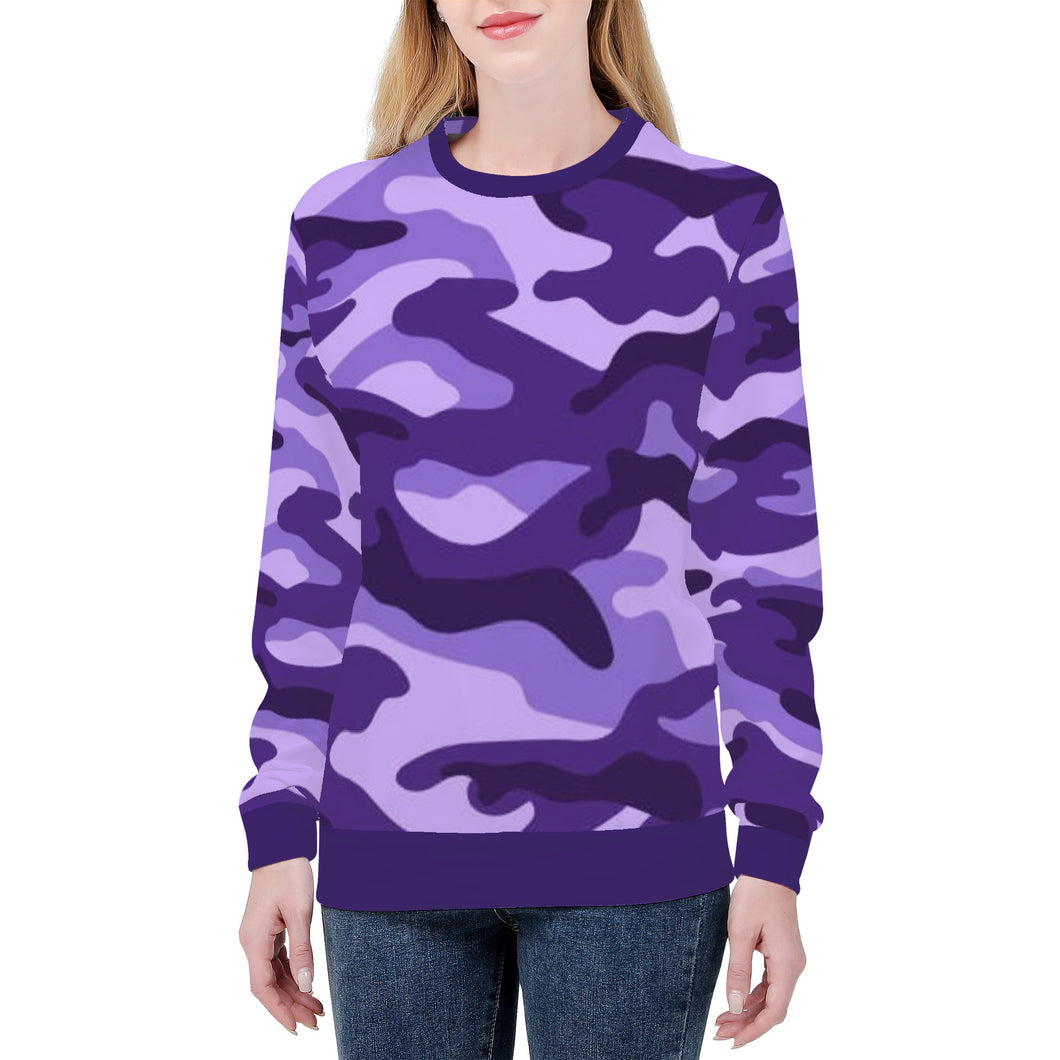 Ti Amo I love you - Exclusive Brand- Minsk, Grape 2, Mauve 2, Fushia Blue & Jacarta Camouflage - Women's Sweatshirt