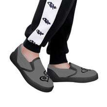 Load image into Gallery viewer, Ti Amo I love you - Exclusive Brand - Dove Gray - Double Black Heart -  Kids Slip-on shoes - Black Soles
