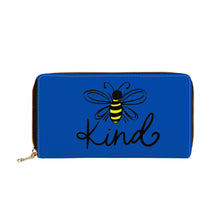 Load image into Gallery viewer, Ti Amo I love you - Exclusive Brand  - Dark Blue - Bee Kind - Zipper Purse Clutch Bag
