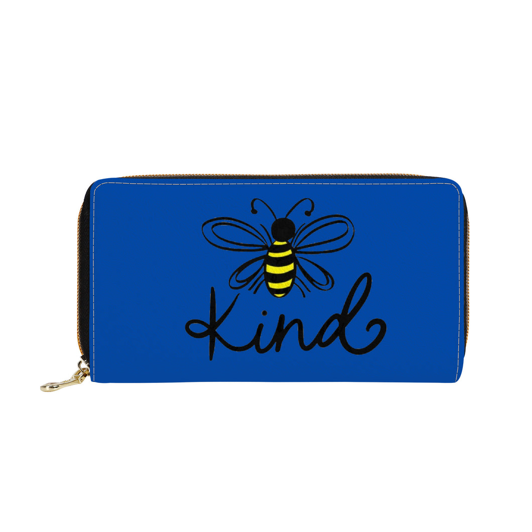 Ti Amo I love you - Exclusive Brand  - Dark Blue - Bee Kind - Zipper Purse Clutch Bag