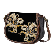 Load image into Gallery viewer, Ti Amo I love you - Exclusive Brand - Black  - Octopi - Saddle Bag
