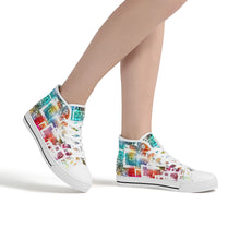 Load image into Gallery viewer, Ti Amo I love you  - Exclusive Brand  - High-Top Canvas Shoes - White Soles
