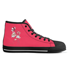 Load image into Gallery viewer, Ti Amo I love you - Exclusive Brand - Radical Red - High-Top Canvas Shoes - Black Soles
