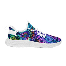 Load image into Gallery viewer, Ti Amo I love you - Exclusive Brand  - Mens / Womens - Blue Zodiac, Curious Blue, Malachite, Purple Heart - Tie- Dye - Mesh Knit Shoes - White Soles
