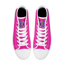 Load image into Gallery viewer, Ti Amo I love you - Exclusive Brand - High-Top Canvas Shoes - White Soles
