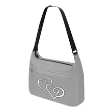 Load image into Gallery viewer, Ti Amo I love you - Exclusive Brand - Silver Chalice - Double White Heart - Journey Computer Shoulder Bag
