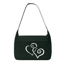 Load image into Gallery viewer, Ti Amo I love you - Exclusive Brand - Blackboard - Double White Heart - Journey Computer Shoulder Bag
