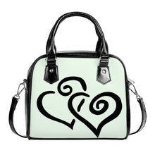 Load image into Gallery viewer, Ti Amo I love you - Exclusive Brand - Honeydew - Double Black Heart -  Shoulder Handbag
