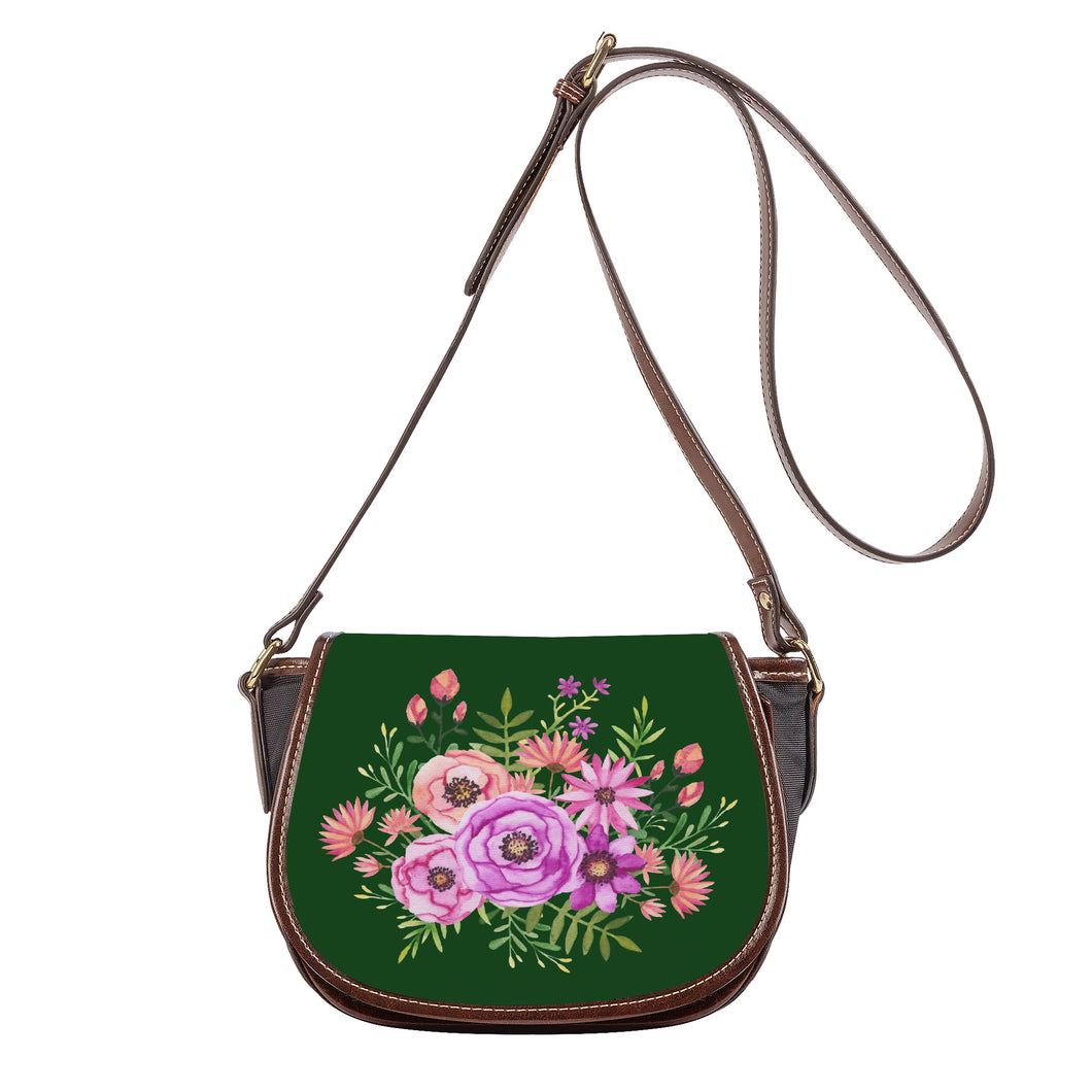 Ti Amo I love you - Exclusive Brand - Parsley - Floral Bouquet - Saddle Bag