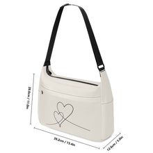 Load image into Gallery viewer, Ti Amo I love you - Exclusive Brand  - Acoustic White - Double Script Heart - Journey Computer Shoulder Bag
