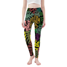 Load image into Gallery viewer, Ti Amo I love you - Exclusive Brand - Colorful Leaf - Womens / Teen Girls / Womens Plus Size - Yoga Leggings - Sizes XS-3XL
