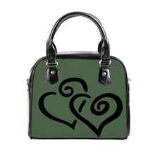 Load image into Gallery viewer, Ti Amo I love you - Exclusive Brand - Axoloti - Double Black Heart -  Shoulder Handbag
